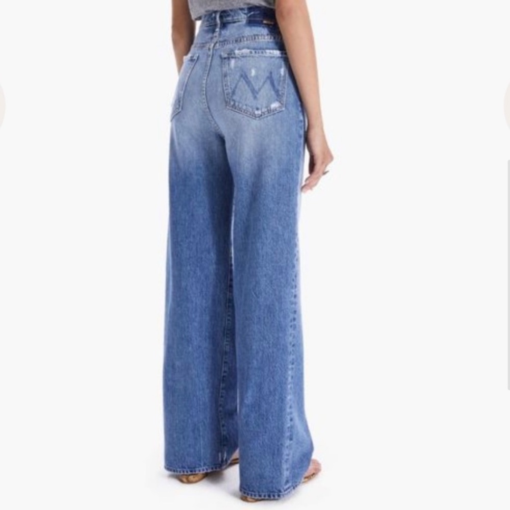 Mother Tunnel Vision Sneak in Take Me Higher Jeans - Women's Size 26 - Blue - Picture 2 of 13